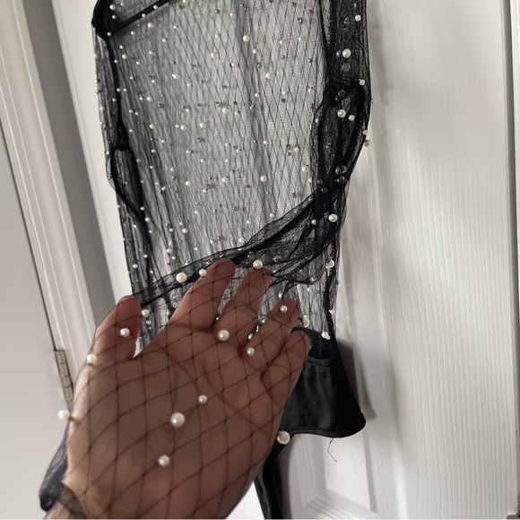 Nasty Gal Women's Black Bodysuit size 6 us - Picture 7 of 9